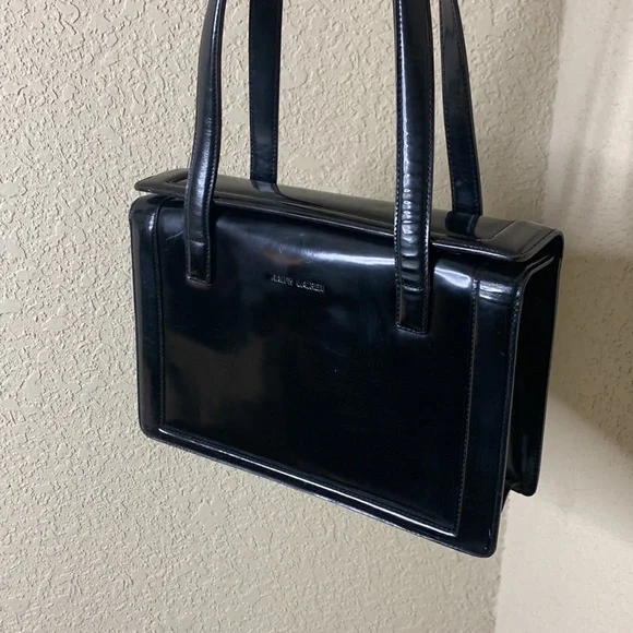 🎉HP🎉 Vintage Ralph Lauren Patent Black Handbag - Picture 2 of 13
